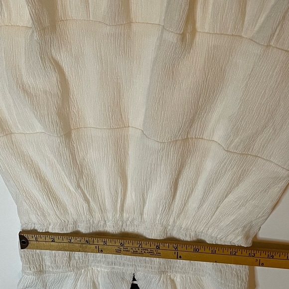 LULUS Lulu’s Effortless Ease White Tie-Strap Tiered Skater‎ Dress size Medium - Picture 9 of 14